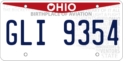OH license plate GLI9354