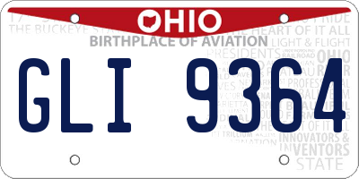 OH license plate GLI9364