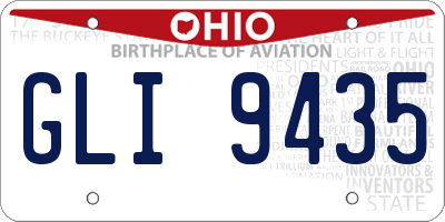 OH license plate GLI9435