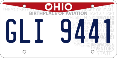 OH license plate GLI9441