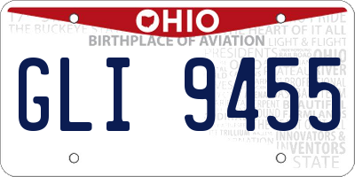 OH license plate GLI9455