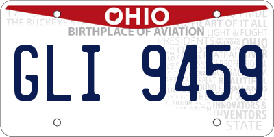 OH license plate GLI9459
