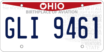 OH license plate GLI9461