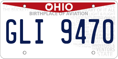 OH license plate GLI9470
