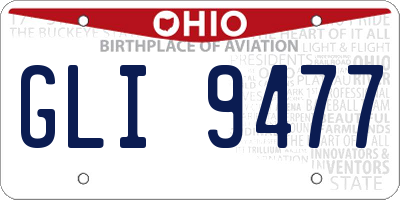 OH license plate GLI9477