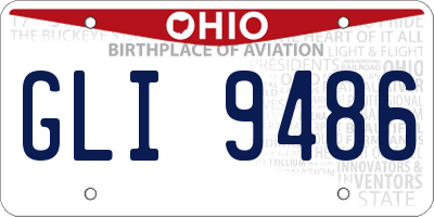 OH license plate GLI9486