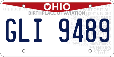 OH license plate GLI9489
