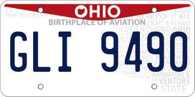 OH license plate GLI9490