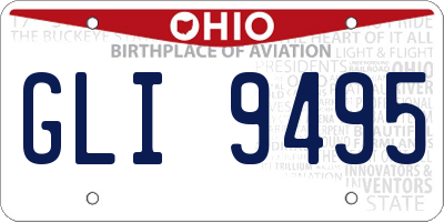 OH license plate GLI9495