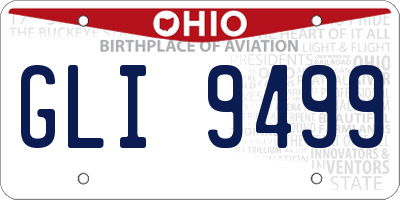 OH license plate GLI9499