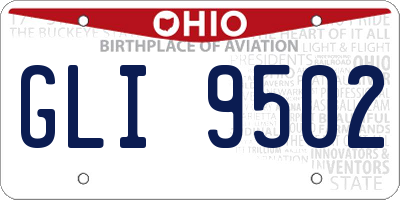 OH license plate GLI9502