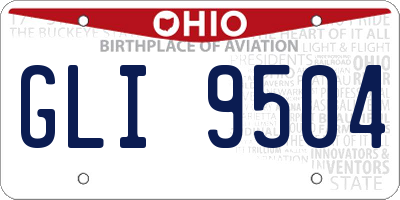 OH license plate GLI9504