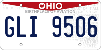 OH license plate GLI9506