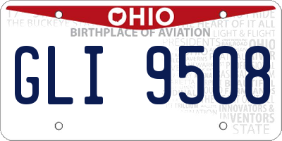 OH license plate GLI9508