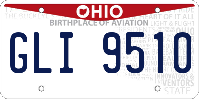 OH license plate GLI9510