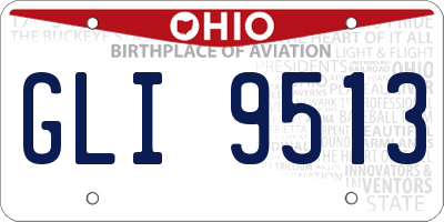 OH license plate GLI9513