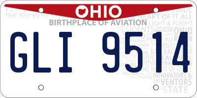 OH license plate GLI9514