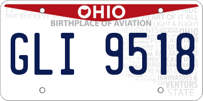 OH license plate GLI9518