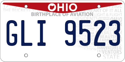 OH license plate GLI9523