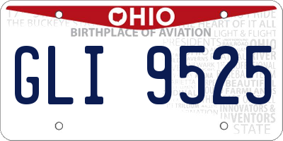 OH license plate GLI9525