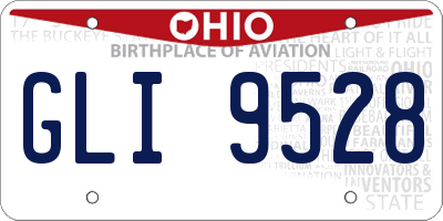 OH license plate GLI9528