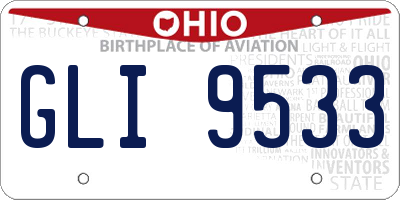 OH license plate GLI9533