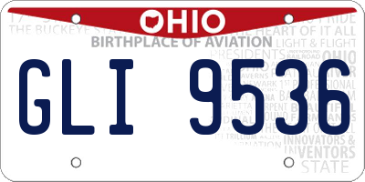 OH license plate GLI9536