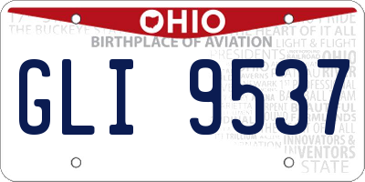 OH license plate GLI9537