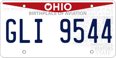 OH license plate GLI9544