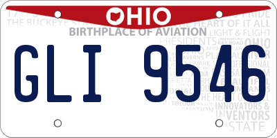 OH license plate GLI9546