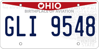 OH license plate GLI9548