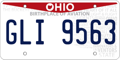 OH license plate GLI9563