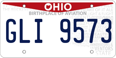 OH license plate GLI9573