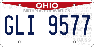 OH license plate GLI9577