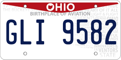 OH license plate GLI9582