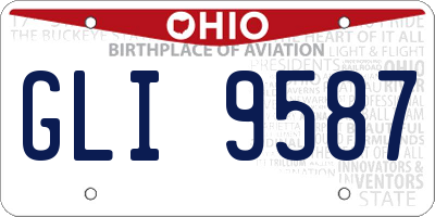 OH license plate GLI9587