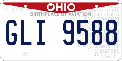 OH license plate GLI9588
