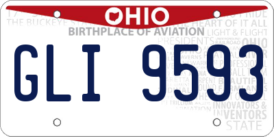 OH license plate GLI9593