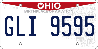 OH license plate GLI9595