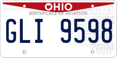 OH license plate GLI9598