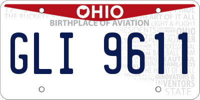 OH license plate GLI9611