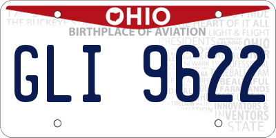 OH license plate GLI9622