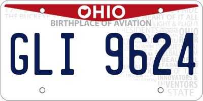 OH license plate GLI9624