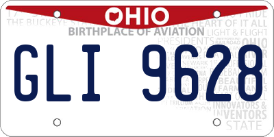 OH license plate GLI9628