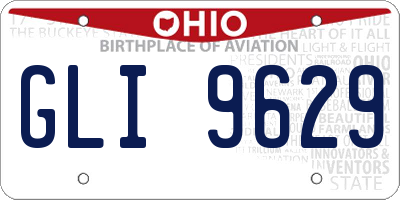OH license plate GLI9629