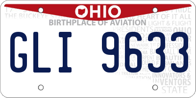 OH license plate GLI9633