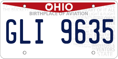 OH license plate GLI9635