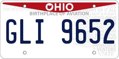 OH license plate GLI9652