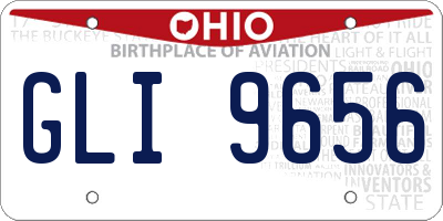OH license plate GLI9656