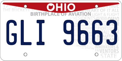 OH license plate GLI9663